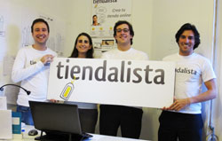 Los cuatro jóvenes fundadores de Tiendalista