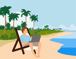 Vacaciones sin desconectar, de Pixabay