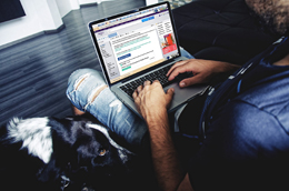 Empleado en teletrabajo, de Pixabay